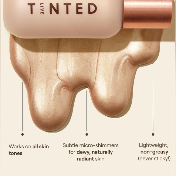 NWT Live Tinted Hueglow Jumbo Liquid Highlighter Drops in Color Dawn (Rose Gold) - Picture 13 of 13